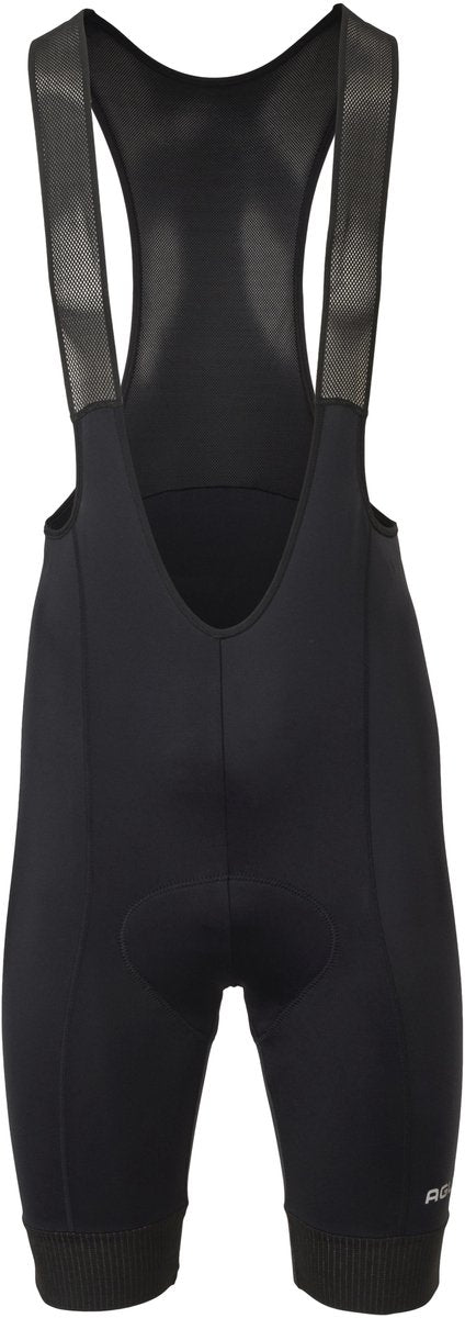 Agu essential - bibshort - fietsbroek - wielrenbroek - heren - zwart - s - mesh bretels - elastische manchetten - reflecterende details