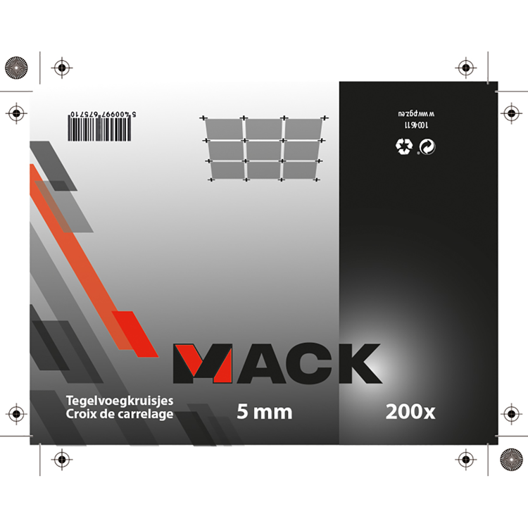 Afbeelding laden in galerijviewer, Mack 1004611 - tegelvoegkruisjes 5mm 200st | 10 stuks
