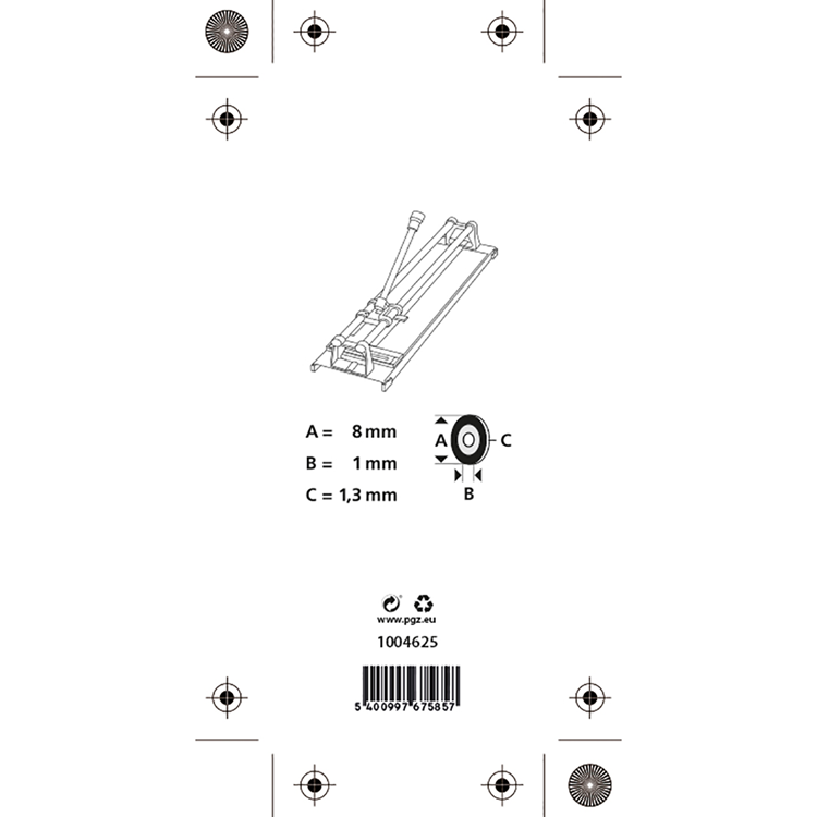 Afbeelding laden in galerijviewer, Mack 1004625 - vervangwiel tegelsnijder ø22mm | 3 stuks

