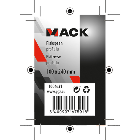 Mack 1004631 - plaksp prof 240x100 alu + rubber | 3 stuks