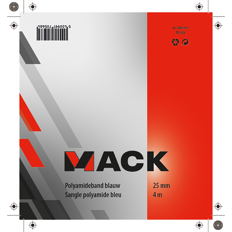 Afbeelding laden in galerijviewer, Mack 1006126 - polyamideband blauw blauw 25mm-4m | 6 stuks
