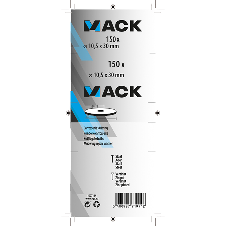 Afbeelding laden in galerijviewer, Mack 1007124 - carrosserieringen 150 st 10,5 x 30 mm | 5 stuks
