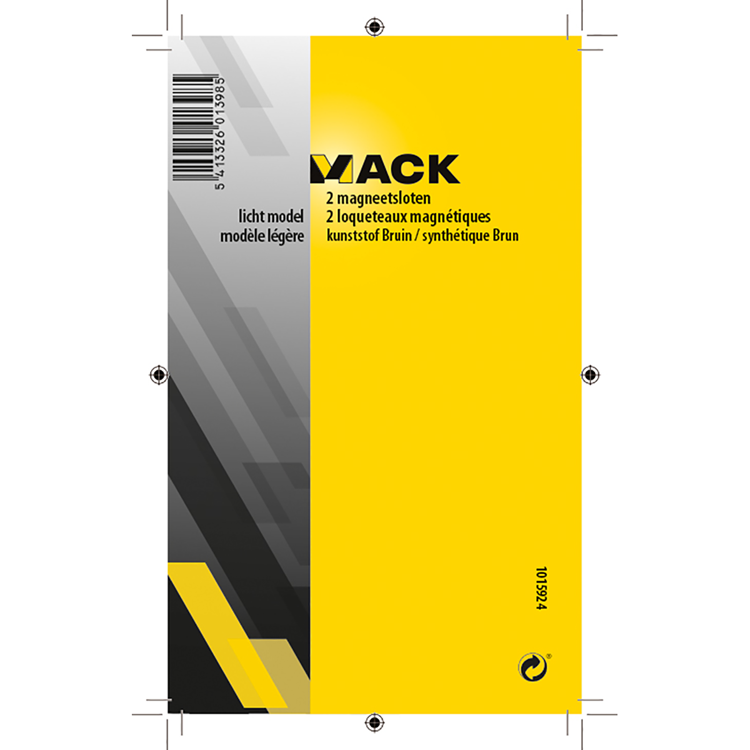 Afbeelding laden in galerijviewer, Mack 1015924 - 2 magneetsloten, licht model, kunststof bruin | 10 stuks
