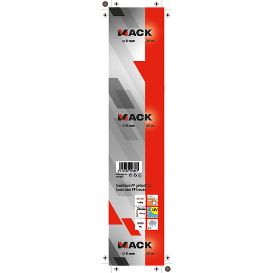 Mack 1014942 - sporttouw pp gevlochten streng8mm 20m | 5 stuks