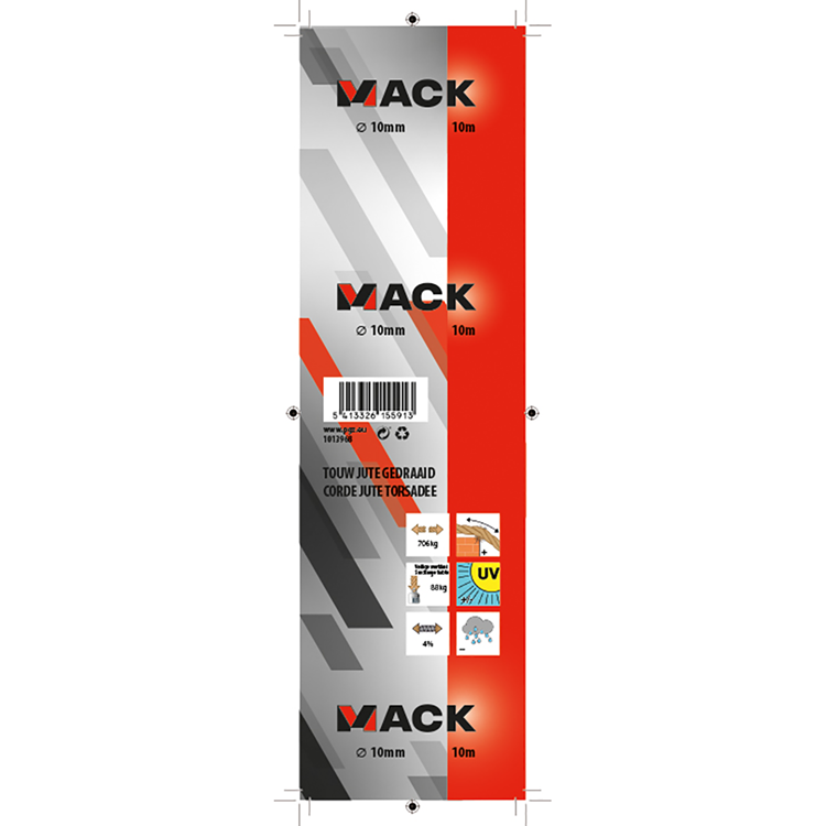 Afbeelding laden in galerijviewer, Mack 1013968 - jutetouw gedraaid streng 10mm 10m | 5 stuks
