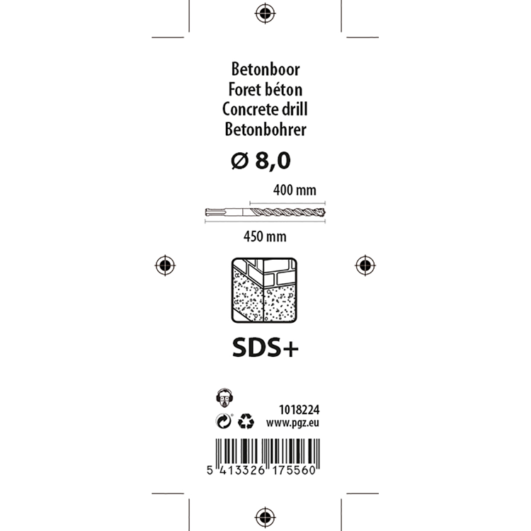 Afbeelding laden in galerijviewer, Mack 1018224 - hamerboor sds + ø 8,0 x 450 mm | 5 stuks
