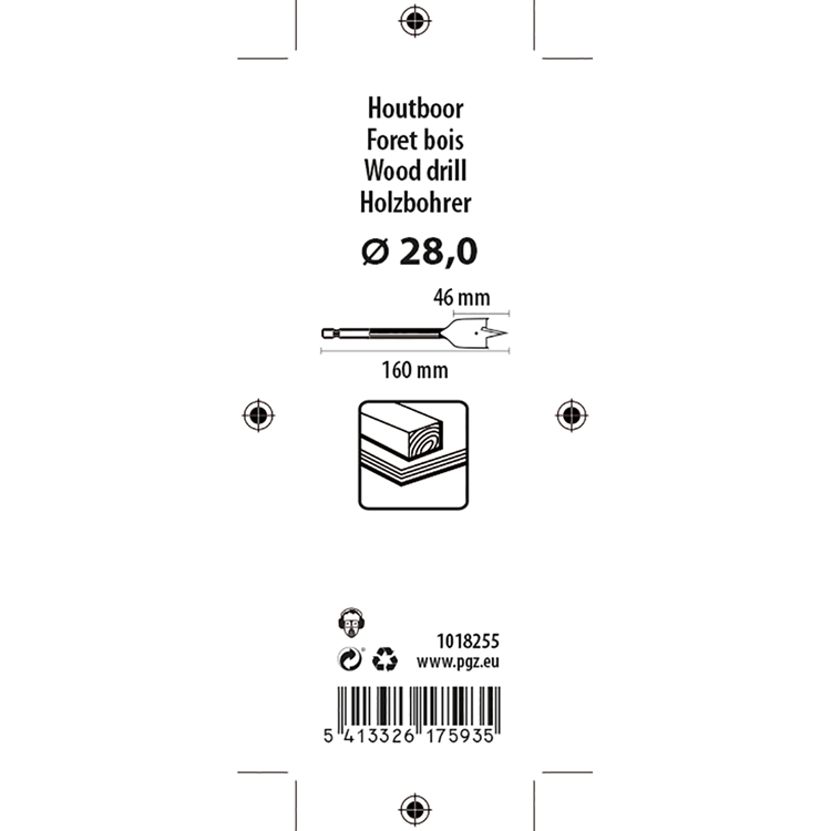 Afbeelding laden in galerijviewer, Mack 1018255 - platte houtboor 28mm | 2 stuks
