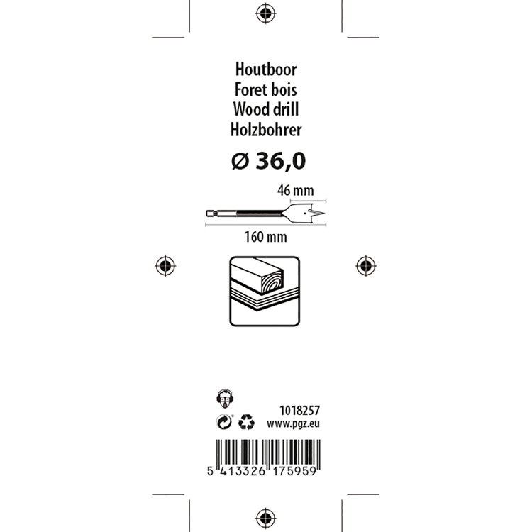 Afbeelding laden in galerijviewer, Mack 1018257 - platte houtboor 36mm | 2 stuks
