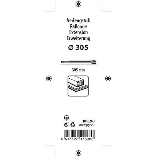Mack 1018260 - verlengstuk 270 mm | 3 stuks