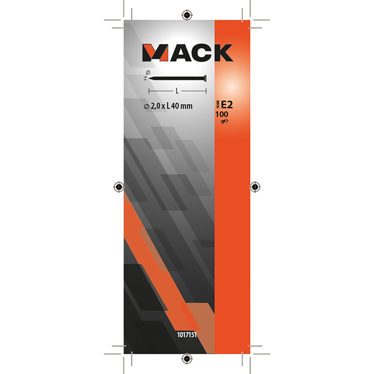 Afbeelding laden in galerijviewer, Mack 1017151 - nagel platte kop staal verzinkt 100 gr 2,0 x 40 mm | 5 stuks
