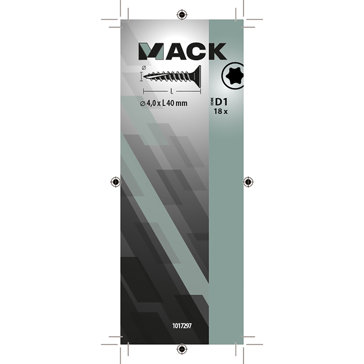 Afbeelding laden in galerijviewer, Mack 1017297 - spaanplschr.vzkop-zelfb. geelverz. 18 st 4,0 x 40 mm | 10 stuks
