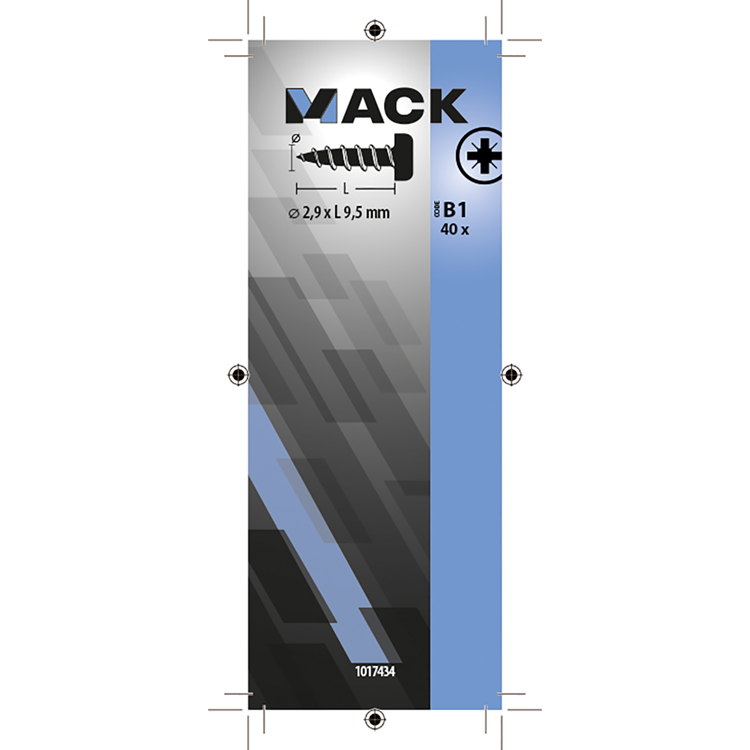 Afbeelding laden in galerijviewer, Mack 1017434 - zelftappende schroef cyl kop verz. 40st 2,9 x 9,5 mm | 10 stuks
