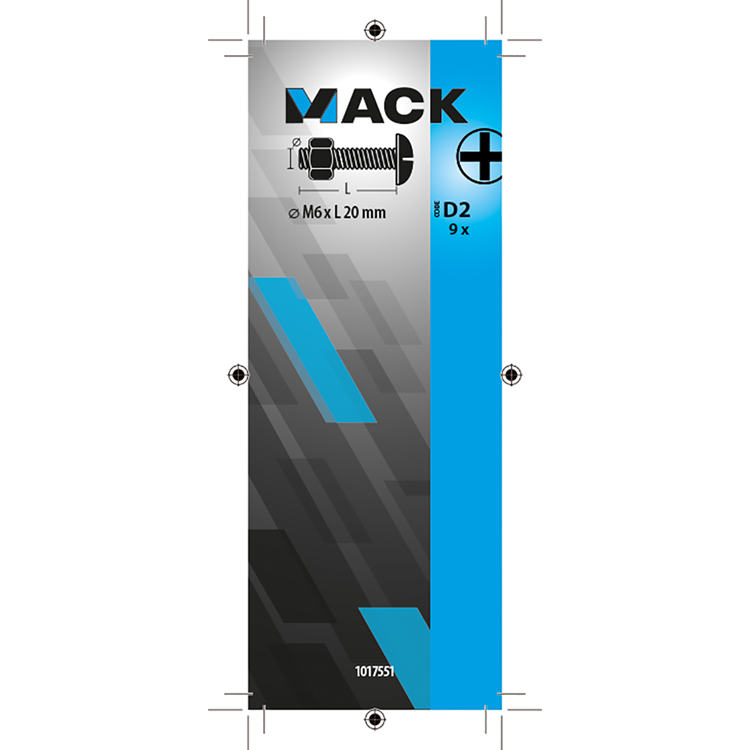 Afbeelding laden in galerijviewer, Mack 1017551 - kachelbout + moer staal verzinkt 9 st m6 x 20 mm | 5 stuks
