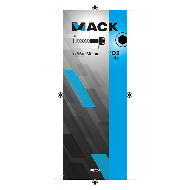 Afbeelding laden in galerijviewer, Mack 1017653 - binnenzeskant bout cyl.kop verz. 4 st m8 x 30 mm | 10 stuks
