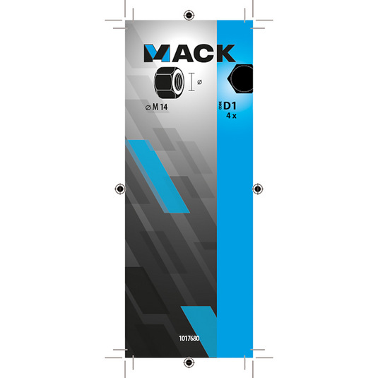 Mack 1017680 - zeskant moer staal verzinkt 4 st m 14 | 5 stuks