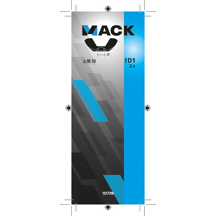 Afbeelding laden in galerijviewer, Mack 1017700 - vleugelmoer staal verzinkt 2 st m10 | 5 stuks
