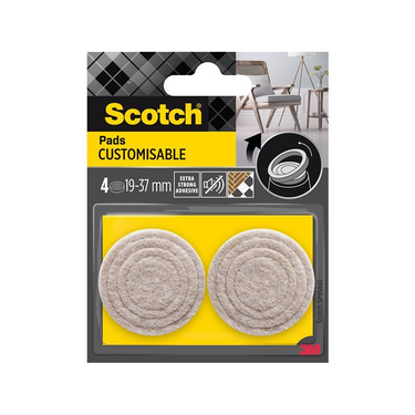 3m 1070689 - scotch® customisable pads zelfklevend, beige, ø 19x37 mm | 14 stuks