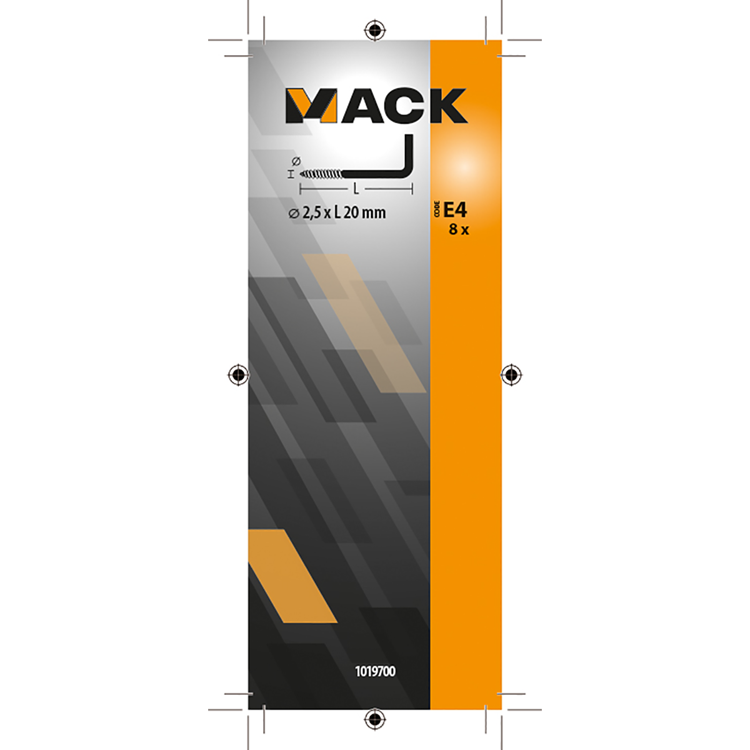 Afbeelding laden in galerijviewer, Mack 1019700 - schroefduim messing 8 st 2,5 x 20mm | 10 stuks
