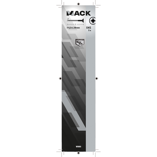 Mack 1019761 - spaanplaatschroef vz kop rvs 5 st 6,0 x 80 mm | 5 stuks