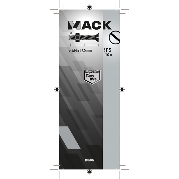 Afbeelding laden in galerijviewer, Mack 1019807 - metaalschroef verz. kop + moer rvs 10 st m4x30 | 10 stuks
