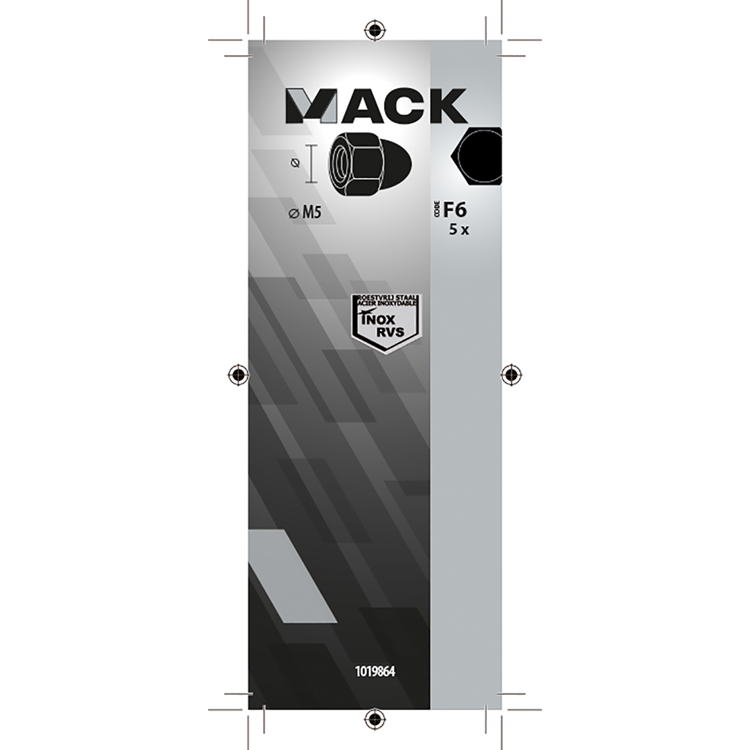 Afbeelding laden in galerijviewer, Mack 1019864 - zeskant dopmoer inox a2 5st m5 | 10 stuks

