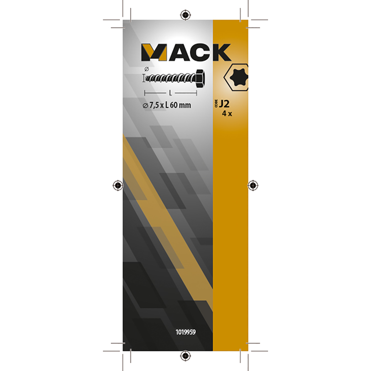 Afbeelding laden in galerijviewer, Mack 1019959 - betonschroef verzinkt 6kant 4st 7,5 x 60 mm | 5 stuks
