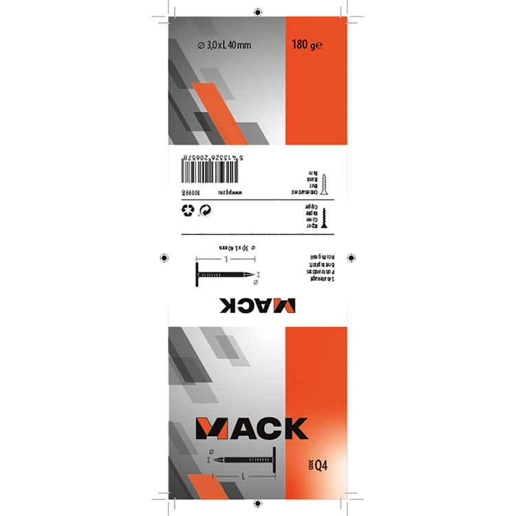 Afbeelding laden in galerijviewer, Mack 1019975 - schalienagel koper 180 gr 3,0 x 40mm | 5 stuks
