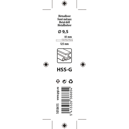 Mack 1018415 - metaalboor hss g din 338 ø 9,5 x 125 mm | 5 stuks