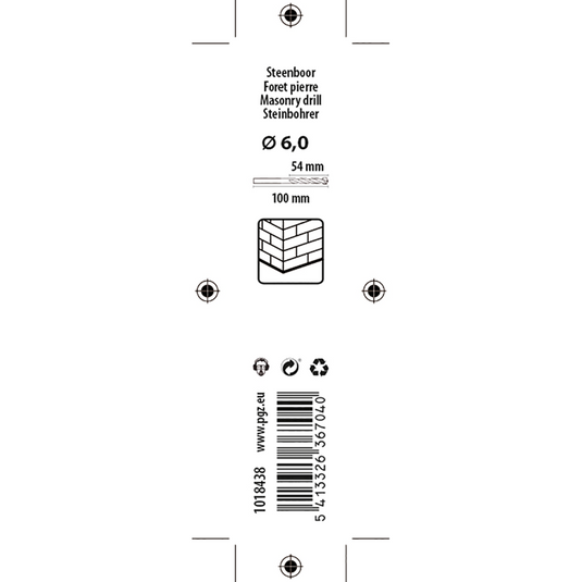 Mack 1018438 - steenboor ø 6,0 x 100 mm | 5 stuks