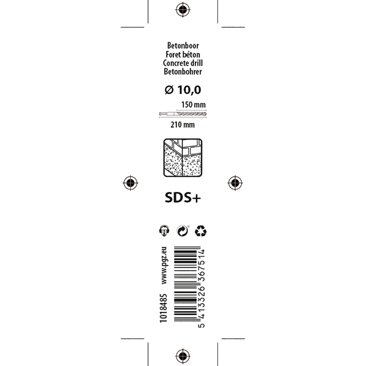 Afbeelding laden in galerijviewer, Mack 1018485 - hamerboor sds + ø 10,0 x 210 mm | 5 stuks
