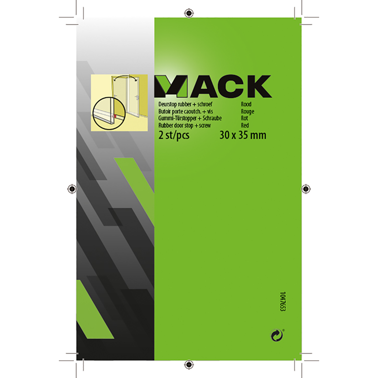 Afbeelding laden in galerijviewer, Mack 1047653 - deurstop rubber + schroef rood 30 x 35 mm 2 st pcs | 6 stuks

