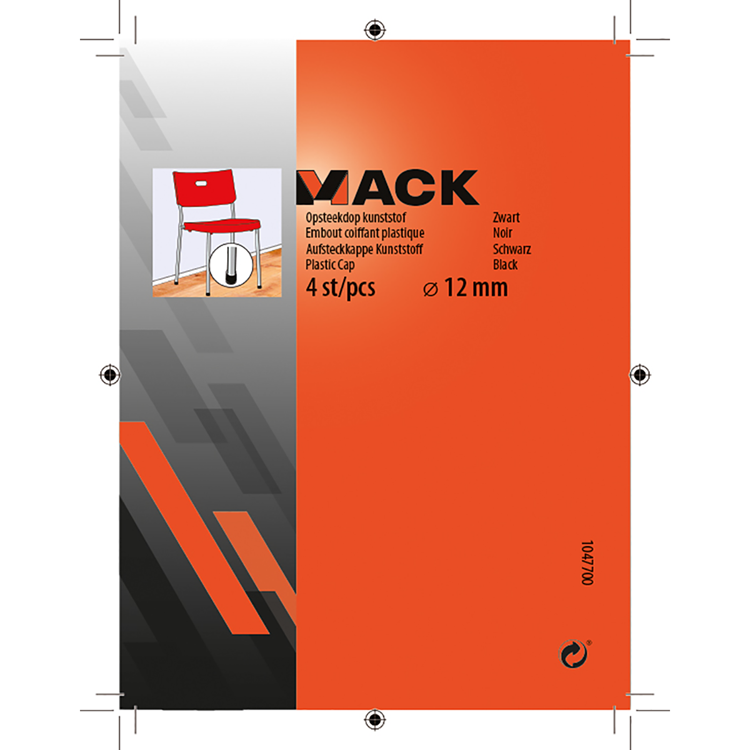 Afbeelding laden in galerijviewer, Mack 1047700 - opsteekdop kunststof zwart ø 12 mm 4 st pcs | 6 stuks
