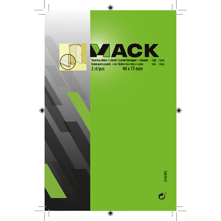 Afbeelding laden in galerijviewer, Mack 1047641 - deurstop rubber + schroef grijs 40 x 75 mm 2 st pcs | 6 stuks
