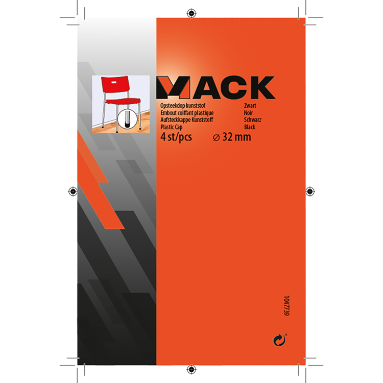 Afbeelding laden in galerijviewer, Mack 1047739 - opsteekdop kunststof zwart ø 32 mm 4 st pcs | 6 stuks
