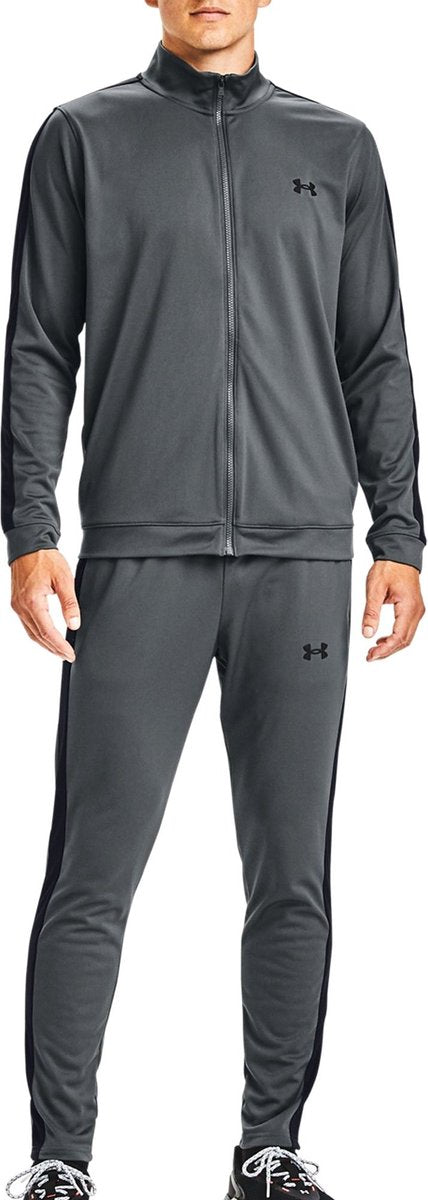 Under armour ua rival knit track suit-grn heren trainingspak - marine od groen - zwart