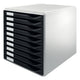 Ladenblok leitz 5281 a4 10 laden polystyreen grijs