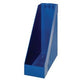 Tijdschriftencassette helit the tower line blauw a4 polystyreen