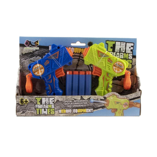 Geweer soft gun met 2 geweren en 8 pijlen 13cm