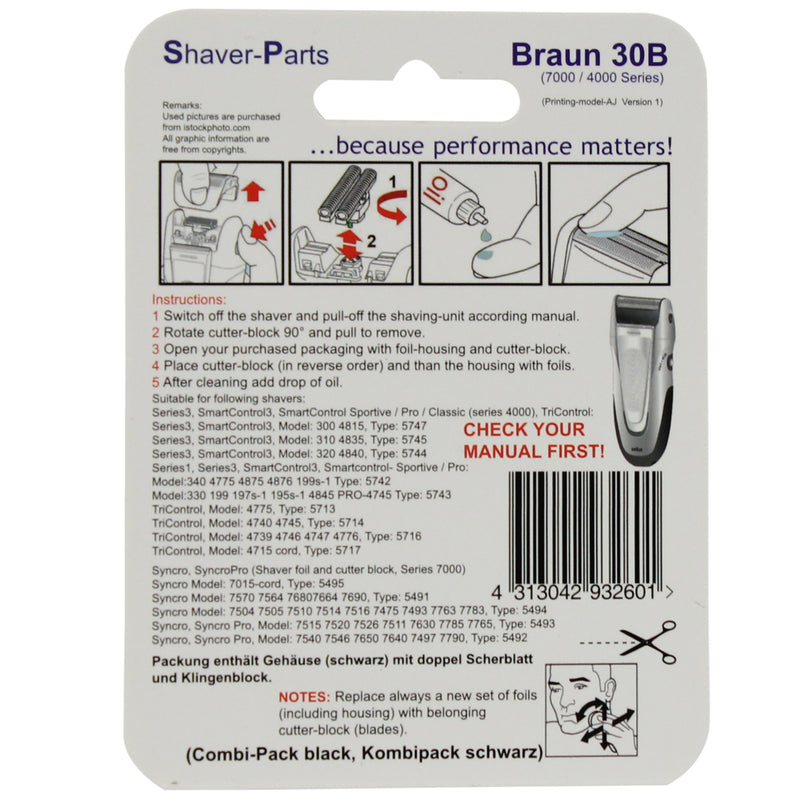 Afbeelding laden in galerijviewer, Shaver-parts braun combipack alt 30b
