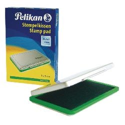 Stempelkussen pelikan metaal 110x70mm groen