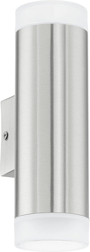 Eglo riga-led - buitenverlichting - wandlamp - 2 lichts - rvs - gesatineerd