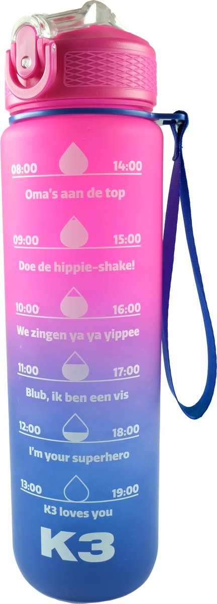 Studio 100 k3 motiverende drinkfles 1l