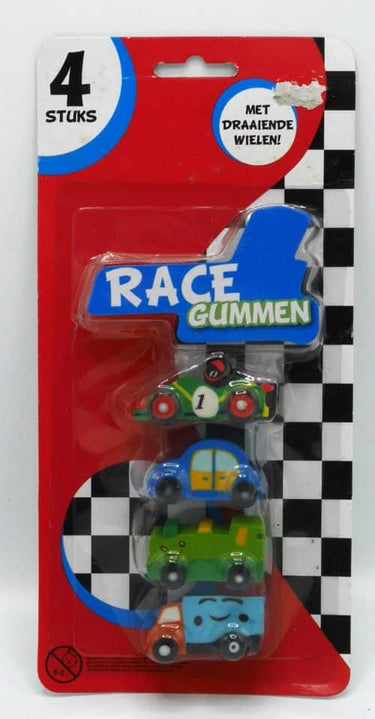 Van der doelen 4 gummen in de vorm van een auto