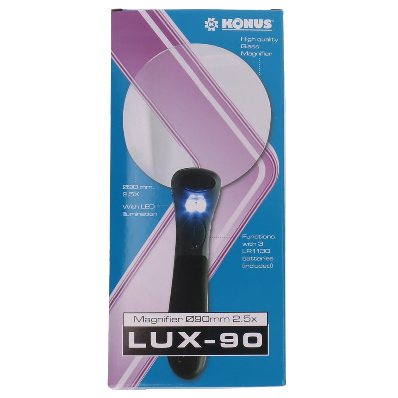 Afbeelding laden in galerijviewer, Konus Handloep Lux-90 2,5x met LED
