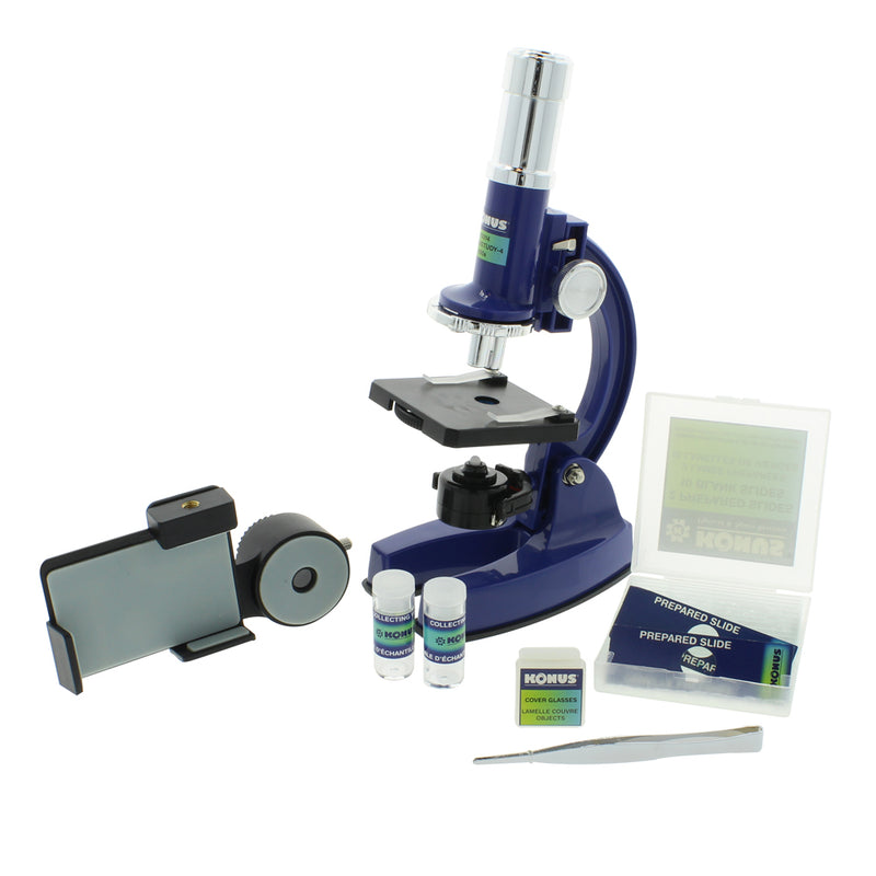 Afbeelding laden in galerijviewer, Konus Microscoop Konustudy-4 150x-450x-900x met Smartphone Adapter
