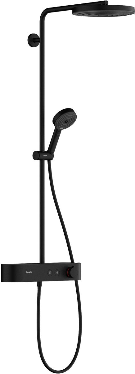 Hansgrohe pulsify s showerpipe 260 1jet ecosmart met showertablet select 400 mat zwart