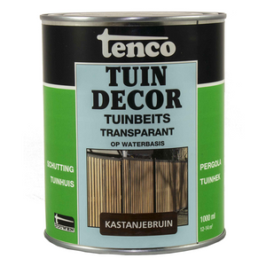 Touwen tenco tuindecor beits transparant kastanjebruin - 1 liter