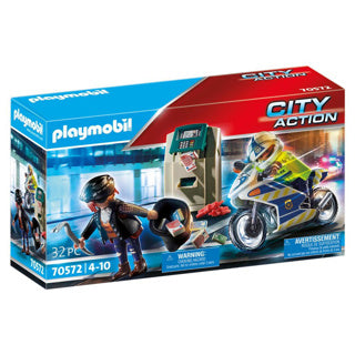 Afbeelding laden in galerijviewer, Playmobil city action politiemotor achtervolging van de geldrover - 70572
