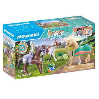 Afbeelding laden in galerijviewer, Playmobil Horses of Waterfall 3 Paarden met Accessoires 71356
