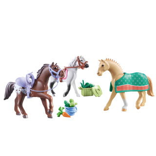 Afbeelding laden in galerijviewer, Playmobil Horses of Waterfall 3 Paarden met Accessoires 71356
